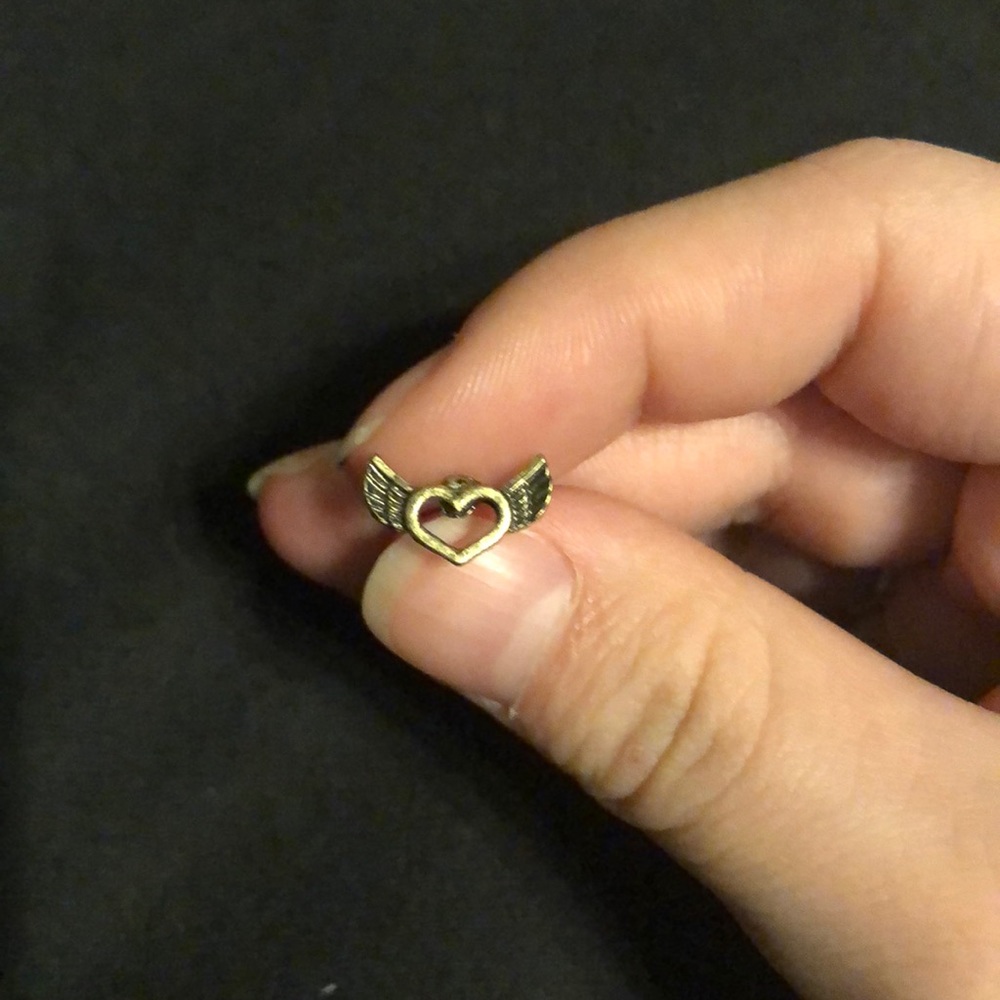 Heart with wings earrings